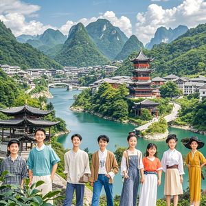 贵州山美水美如画卷-墨染青衣