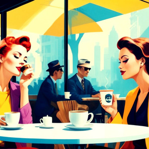 香る珈琲と木漏れ日のテラス席 ～そよ風のジャズ～