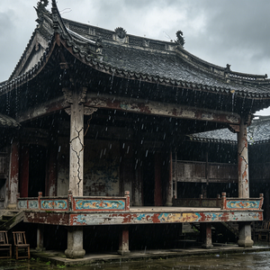 旧戏台风雨