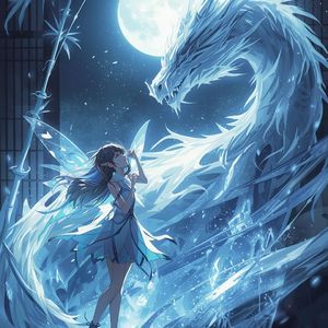 白い氷龍と妖精 Cover #和フェス by シノニム(Synonym)