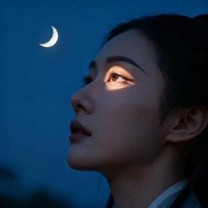山月擦眉目