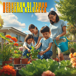 Berkebun Di Taman Bersama Keluarga