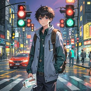 十字路口的灯火-z