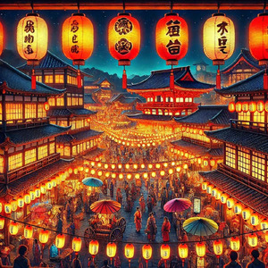 灯籠祭りの夜