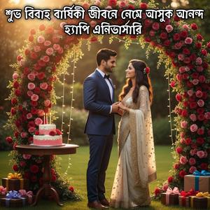 শুভ বিবাহ বার্ষিকী জীবনে নেমে আসুক আনন্দ হ্যাপি এনিভার্সারি | Happy Anniversary Shuvo Bibaho Barshiki Jibone Neme Asuk Anondo