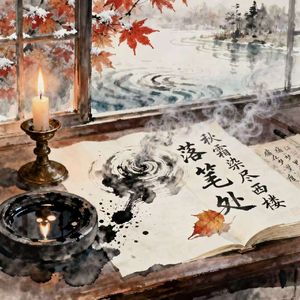 秋窗提笔赋闲愁