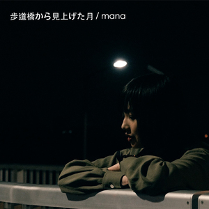 歩道橋から見上げた月