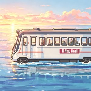 晨光照亮那11号线的海面