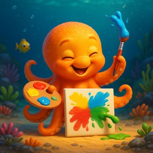 Octopus Paint Splash