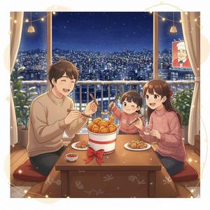 Red Buckets & White Cream - 赤いバケツと白いケーキ(Christmas in Tokyo): Japanese and English Song