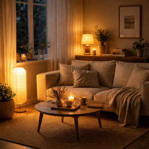 静かな灯りの部屋