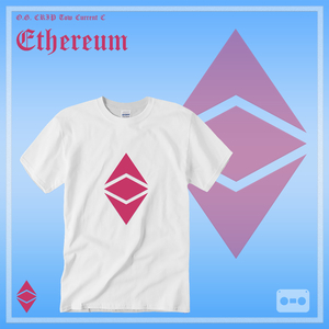 Ethereum Pink Logo White T (#ScrewedNChopped)