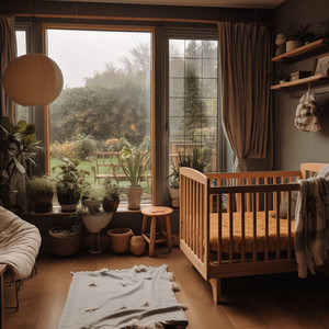 Cascada De Cuna Suave Con Lluvia