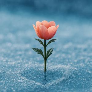Flower on Frozen Snow