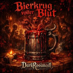 Bierkrug voller Blut
