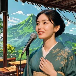 駅前の小さなバス停（The Small Bus Stop at the Station）