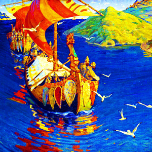 Russian Warrior Bogatyr On the Horse