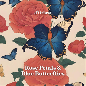 Rose Petals & Blue Butterflies