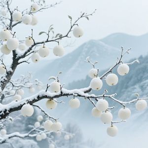 梨霜凝枝