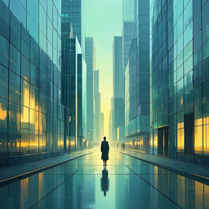 ガラスの街でひとり