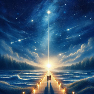 별빛이 비추는 길(A path illuminated by starlight)