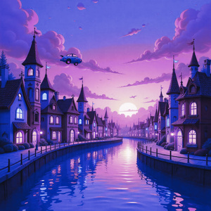 in a sleepy city