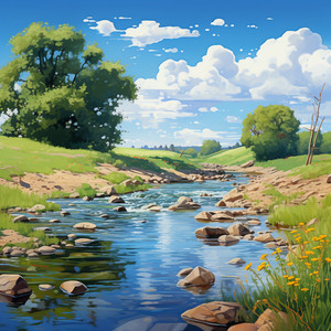 Gentle Waterside Nature