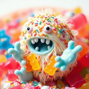 The candy monster Pinkelidinkeli