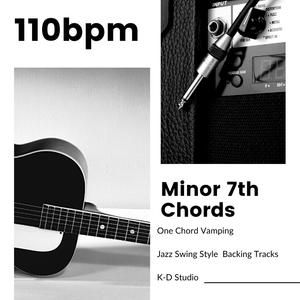C#m7/Dbm7: One Chord Vamping (Minor7th Chords) 110 bpm Jazz Swing Style Guitar Backing Tracks