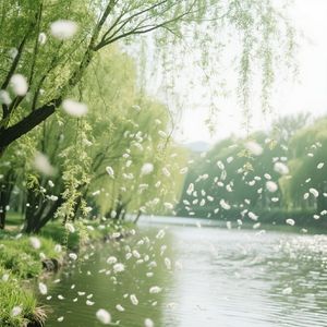 柳岸絮飞