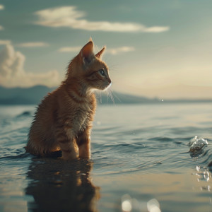 Serenata Oceánica Del Gato En Ritmo Reconfortante