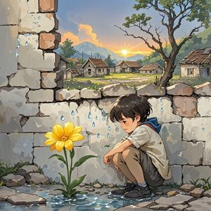 墙根下的花