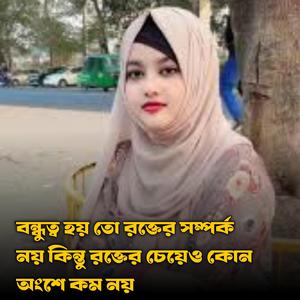 বন্ধুত্ব হয় তো রক্তের সম্পর্ক নয় কিন্তু রক্তের চেয়েও কোন অংশে কম নয়
