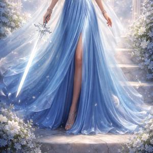 Angle In A Blue Dress