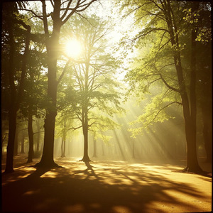 木漏れ日の中で