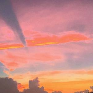 你、霓虹与日落。