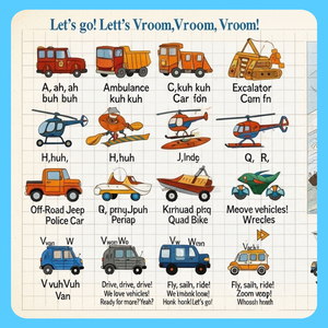 A to Z Vehicles Phonics Song with Sing Along