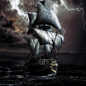 Pirates Ship (Heavy Thunder, Waves and Rain)