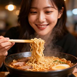 혼자 먹는 라면 밤