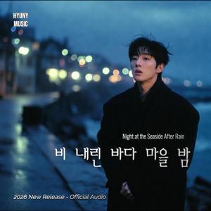 비 내린 바다 마을 밤
