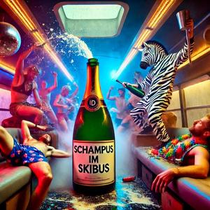 Schampus im Skibus