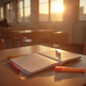 도서관 석양에 반했어