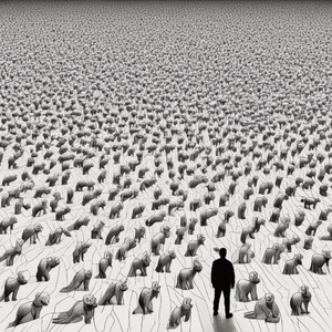 群衆の中で一人 'Alone in the Crowd' by @syrupybells258