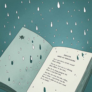 诗的扉页下起了雨