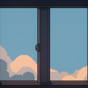 和她一起趴在窗邊看夕陽，睡著了的她倚在我身上