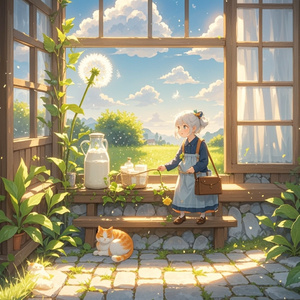 晨光里的小雀跃