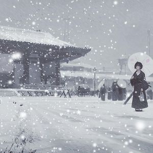 当雪花飞舞的时候