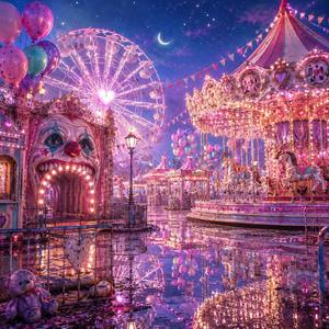 深夜0時の遊園地