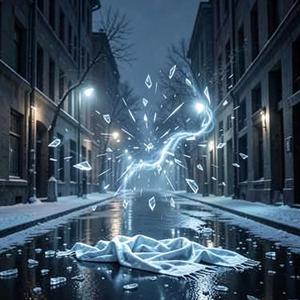 行走在冬夜的冷风中