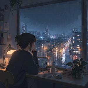 曇天の灯り